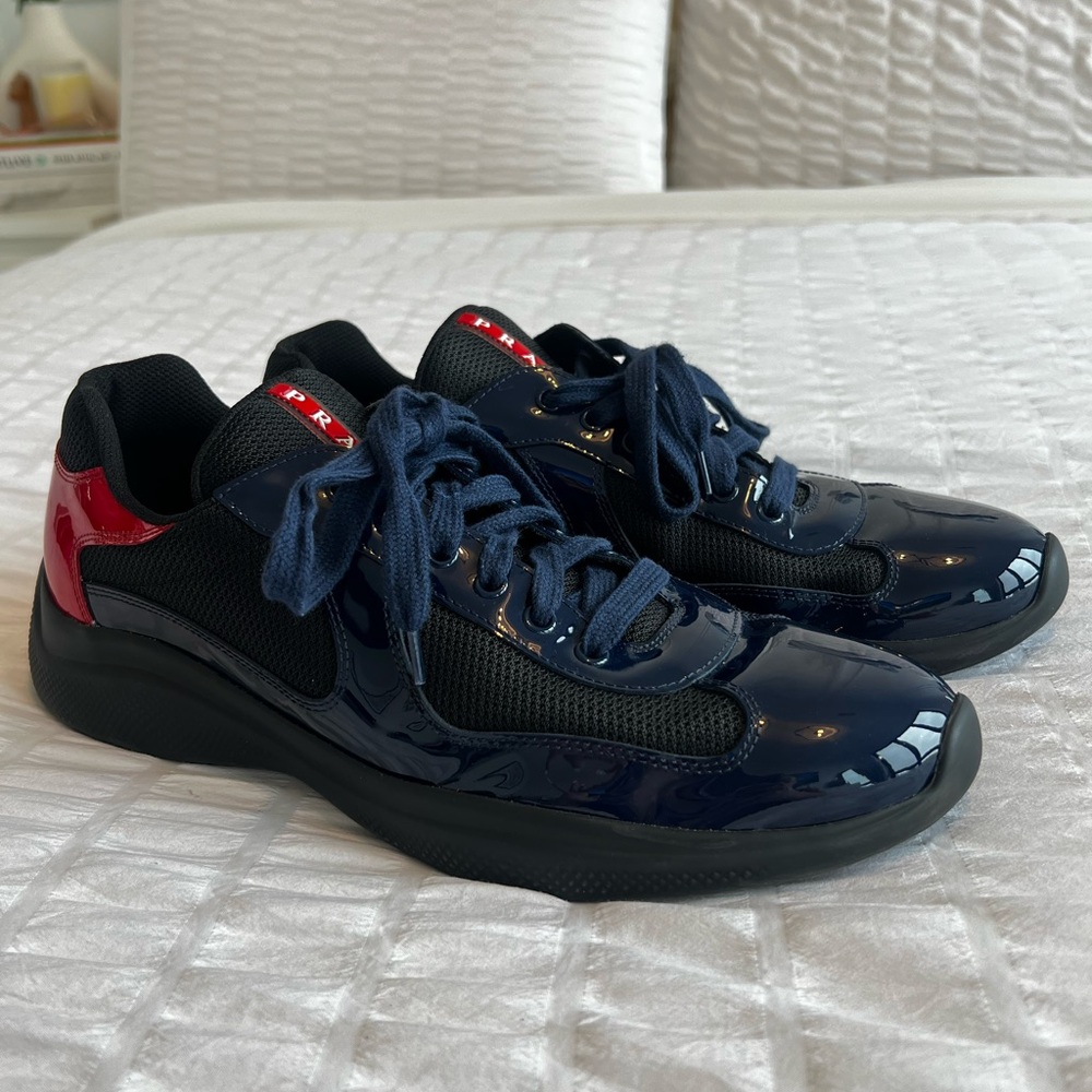 PRADA America’s Cup Patent Leather Sneakers - Picture 2 of 12